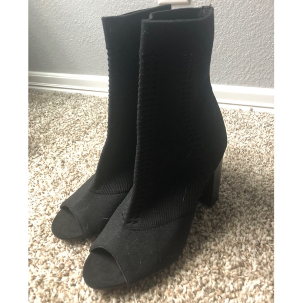 Cute open toe sock boots